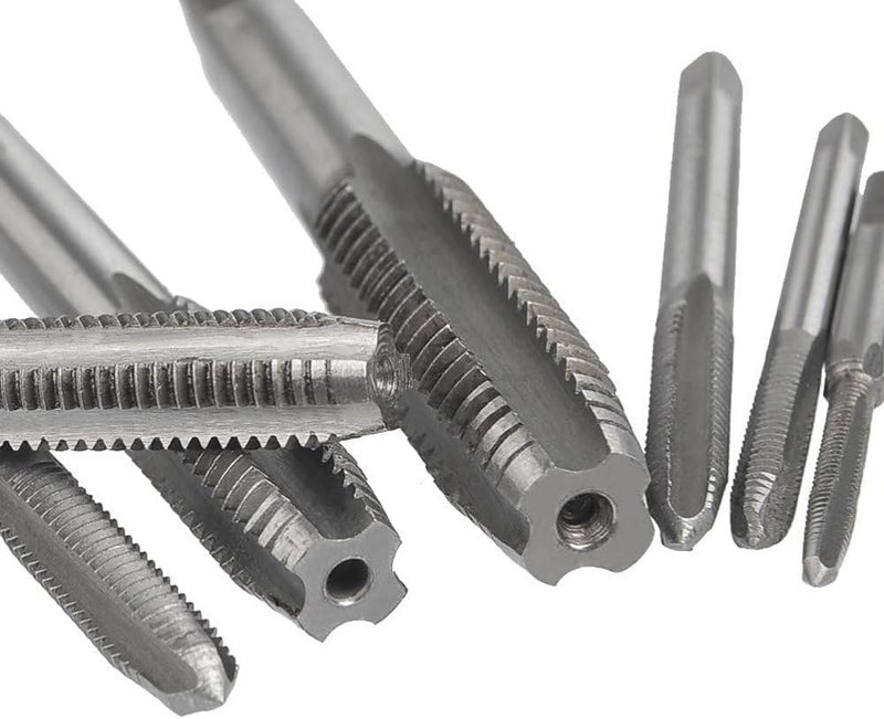 fixinus Store 7 Piece Metric Thread Tap Set, HSS Tapping Tool Set M3 M4 M5 M6 M8 M10 M12 Hand Tap Set - Image 3